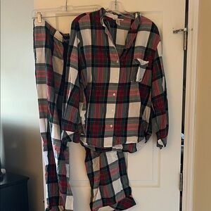 Victoria's Secret Tartan Pajama Set - Red, Green, White